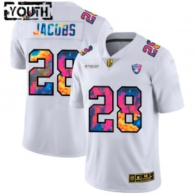Camiseta Niño NFL Las Vegas Raiders Josh Jacobs 28 Nike 2020 Multicolor Blanco